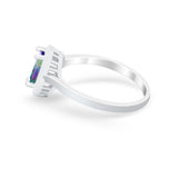 Solitaire Wedding Ring Pear Simulated Cubic Zirconia 925 Sterling Silver