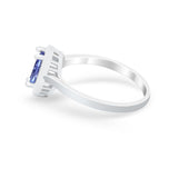 Solitaire Wedding Ring Pear Simulated Cubic Zirconia 925 Sterling Silver