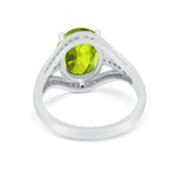 Art Deco Engagement Bridal Ring Simulated Cubic Zirconia 925 Sterling Silver BA1059