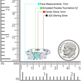 Three Heart Engagement Promise Ring Simulated Cubic Zirconia 925 Sterling Silver