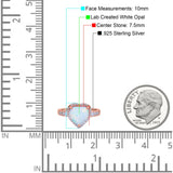 Halo Heart Promise Ring Simulated Cubic Zirconia 925 Sterling Silver
