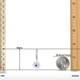 Starburst LeverBack Earrings Hoop Huggie Design Simulated Cubic Zirconia 925 Sterling Silver (40mm)