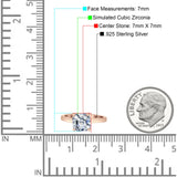 Asscher Cut Vintage Style Solitaire Ring 925 Sterling Silver