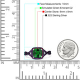 Halo Cushion Infinity Twist Side Stone Simulated Amethyst CZ Engagement Ring Cubic Zirconia 925 Sterling Silver