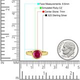 Bezel Set 7mm Round Cubic Zirconia Engagement Ring 925 Sterling Silver