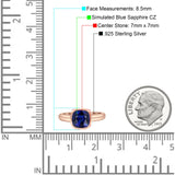 Bezel Set 7mmX7mm Cushion Engagement Ring Cubic Zirconia 925 Sterling Silver