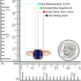 Bezel Set 8mmX8mm Cushion Engagement Ring Cubic Zirconia 925 Sterling Silver