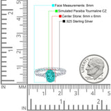 Twisted Rope Hidden Halo Oval Engagement Ring Cubic Zirconia 925 Sterling Silver