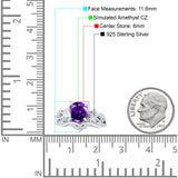 Art Deco Round Cubic Zirconia Infinity Leaf Design Bridal Ring 925 Sterling Silver