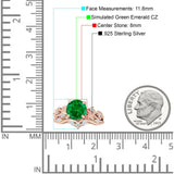Art Deco Round Cubic Zirconia Infinity Leaf Design Bridal Ring 925 Sterling Silver
