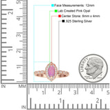 Art Deco Engagement Ring Halo Marquise Cubic Zirconia 925 Sterling Silver
