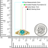 Round Engagement Ring Split Shank Cubic Zirconia 925 Sterling Silver