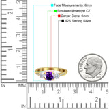 Infinity Round Three Stone Ring Cubic Zirconia 925 Sterling Silver