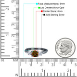 Infinity Round Three Stone Ring Cubic Zirconia 925 Sterling Silver