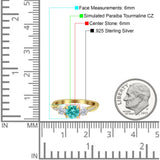 Infinity Round Three Stone Ring Cubic Zirconia 925 Sterling Silver