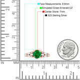 Vintage Style Round Engagement Ring Cubic Zirconia 925 Sterling Silver