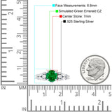Vintage Style Round Engagement Ring Cubic Zirconia 925 Sterling Silver