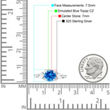 Three Stone Round Pear Teardrop Cubic Zirconia Trilogy Engagement Ring 925 Sterling Silver