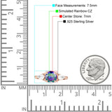 Three Stone Round Pear Teardrop Cubic Zirconia Trilogy Engagement Ring 925 Sterling Silver