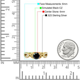 Round Cetlic Trinity Vintage Style Cubic Zirconia Ring 925 Sterling Silver