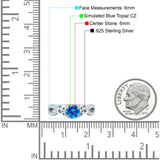 Round Cetlic Trinity Style Cubic Zirconia Ring 925 Sterling Silver