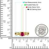 Round Cetlic Trinity Style Cubic Zirconia Ring 925 Sterling Silver