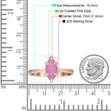 Marquise Solitaire Engagement Ring 7X14 Cubic Zirconia 925 Sterling Silver