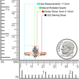 Marquise Solitaire Engagement Ring 5X10 Natural Rutilated Quartz 925 Sterling Silver