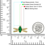 Marquise Split Shank X Ring Cubic Zirconia 925 Sterling Silver