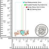 Heart Leaf Art Deco Promise Ring Cubic Zirconia 925 Sterling Silver