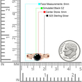 Budding Willow Solitaire Ring Round Cubic Zirconia 925 Sterling Silver