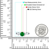 Budding Willow Solitaire Ring Round Cubic Zirconia 925 Sterling Silver