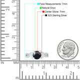 Black Onyx Sunflower Ring - 925 Sterling Silver Marquise