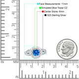 Sunflower Ring Infinity Twisted Round Cubic Zirconia 925 Sterling Silver