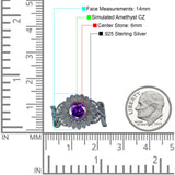 Sunflower Twisted Vine Leaf Engagement Ring Cubic Zirconia 925 Sterling Silver