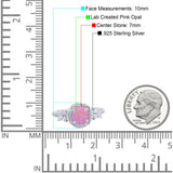 Halo Art Deco Wedding Engagement Bridal Ring Round Simulated Cubic Zirconia 925 Sterling Silver