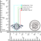 Art Deco Round Engagement Ring Cubic Zirconia 925 Sterling Silver