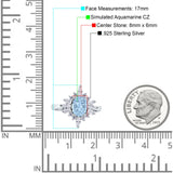 Vintage Style Oval Engagement Ring Simulated Cubic Zirconia 925 Sterling Silver