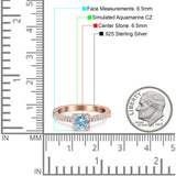 Solitaire Accent Wedding Ring Simulated Cubic Zirconia 925 Sterling Silver