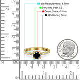 Solitaire Accent Wedding Ring Simulated Cubic Zirconia 925 Sterling Silver