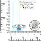 Solitaire Accent Wedding Ring Simulated Cubic Zirconia 925 Sterling Silver