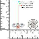 Solitaire Accent Wedding Ring Simulated Cubic Zirconia 925 Sterling Silver