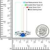 Vintage Style Floral Round Engagement Ring Cubic Zirconia 925 Sterling Silver