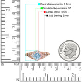 Art Deco Round Engagement Ring Cubic Zirconia 925 Sterling Silver