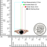 Art Deco Round Engagement Ring Cubic Zirconia 925 Sterling Silver