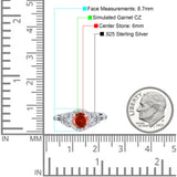 Art Deco Round Engagement Ring Cubic Zirconia 925 Sterling Silver