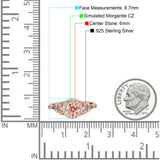 Art Deco Round Engagement Ring Cubic Zirconia 925 Sterling Silver