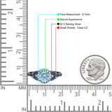 Halo Vintage Style Round Natural Aquamarine Engagement Ring