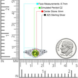 Art Deco Round Engagement Ring Cubic Zirconia 925 Sterling Silver