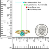 Halo Round Engagement Ring Cubic Zirconia 925 Sterling Silver